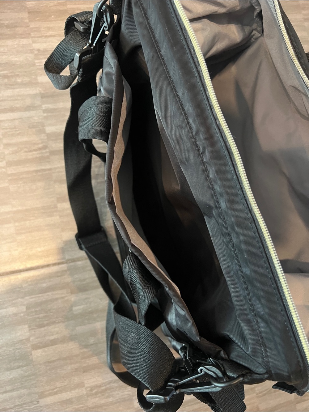 Skip Hop Black Baby Diaper Bag with Gold Zipper Accents - Picture 4 of 6